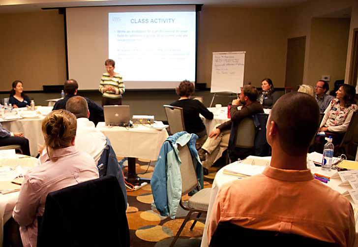 Classroom with adult students