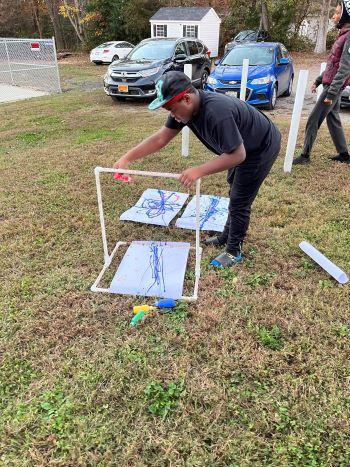 Youth working on a project