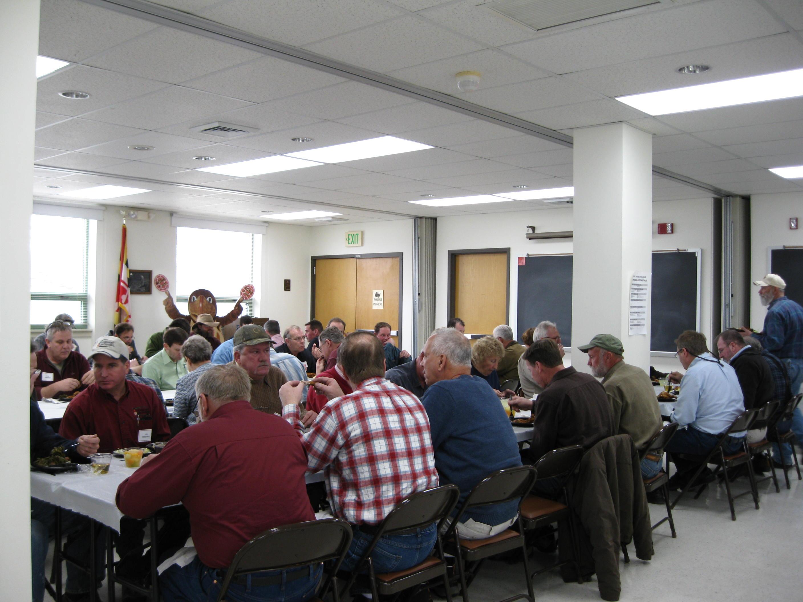 Participants eating lunch