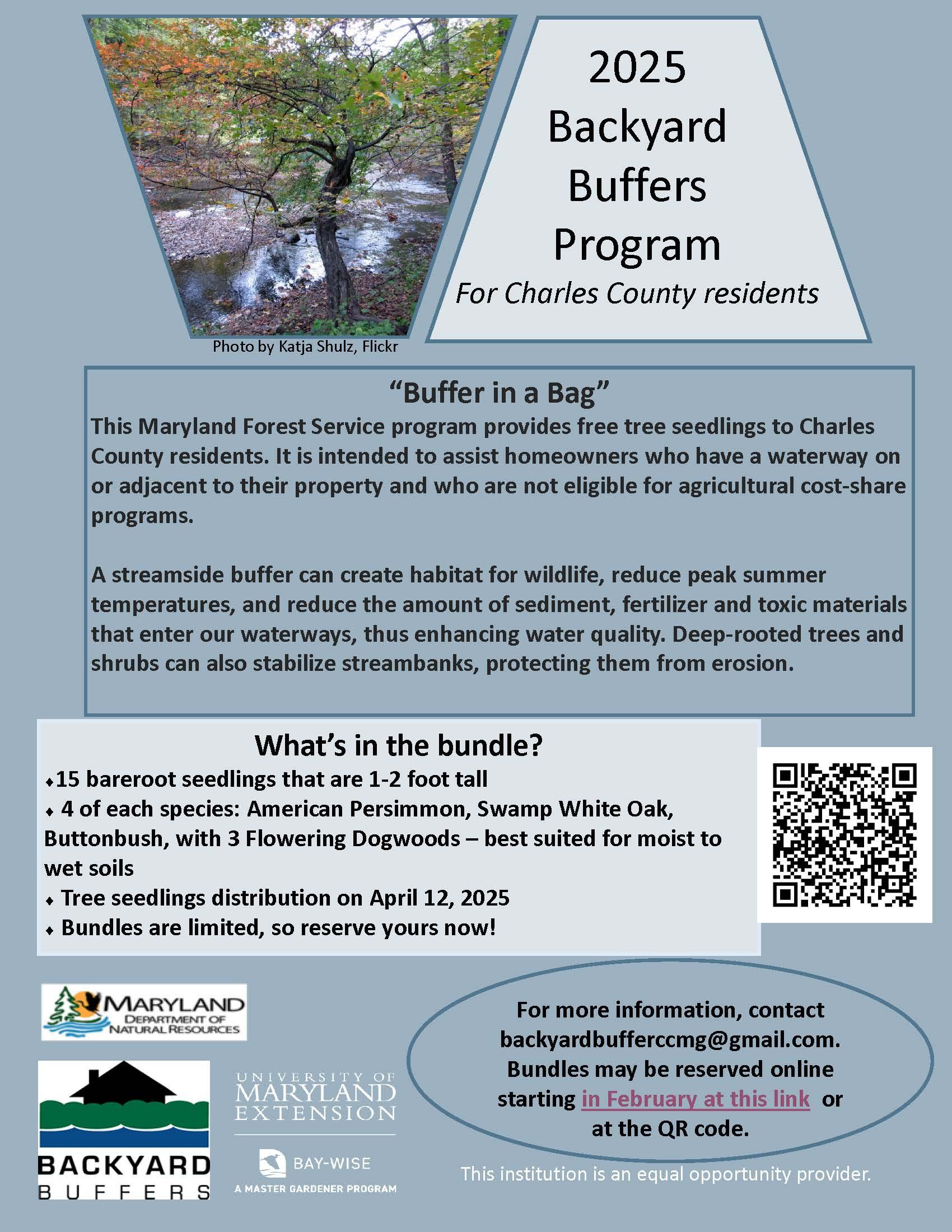 Charles County Backyard Buffers Give-Away Info