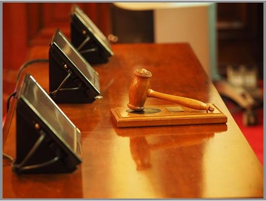 conference table and gavel