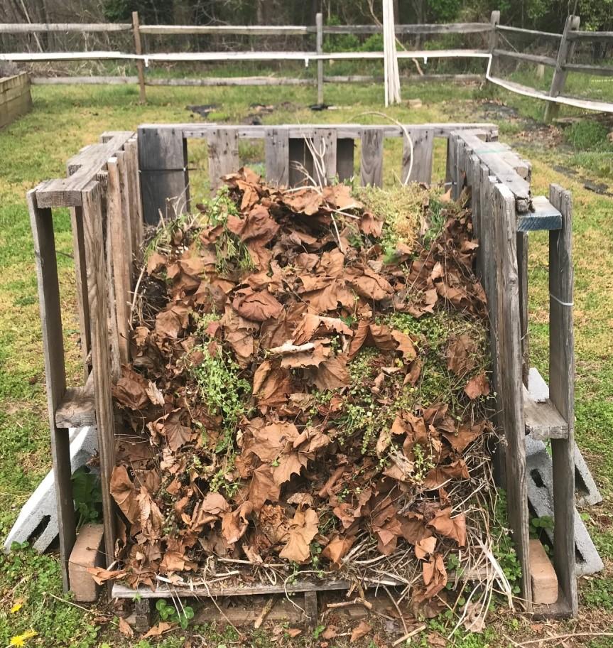 Compost materials and leaves