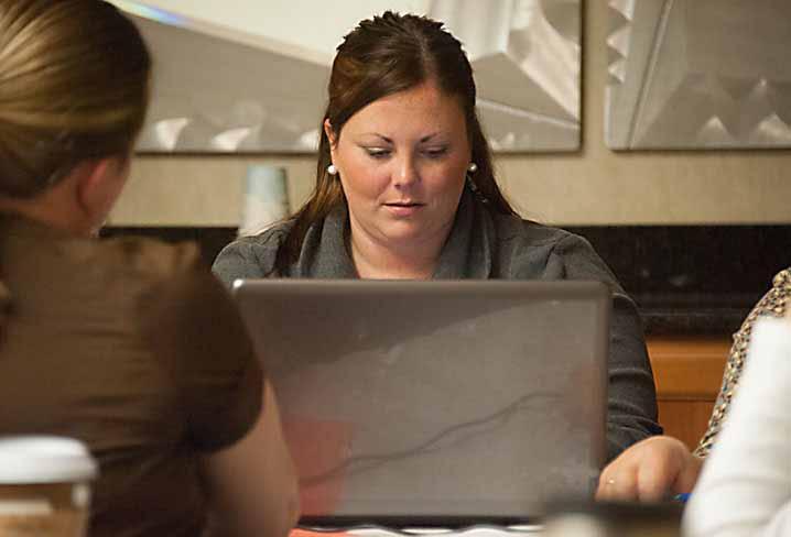 women using a laptop