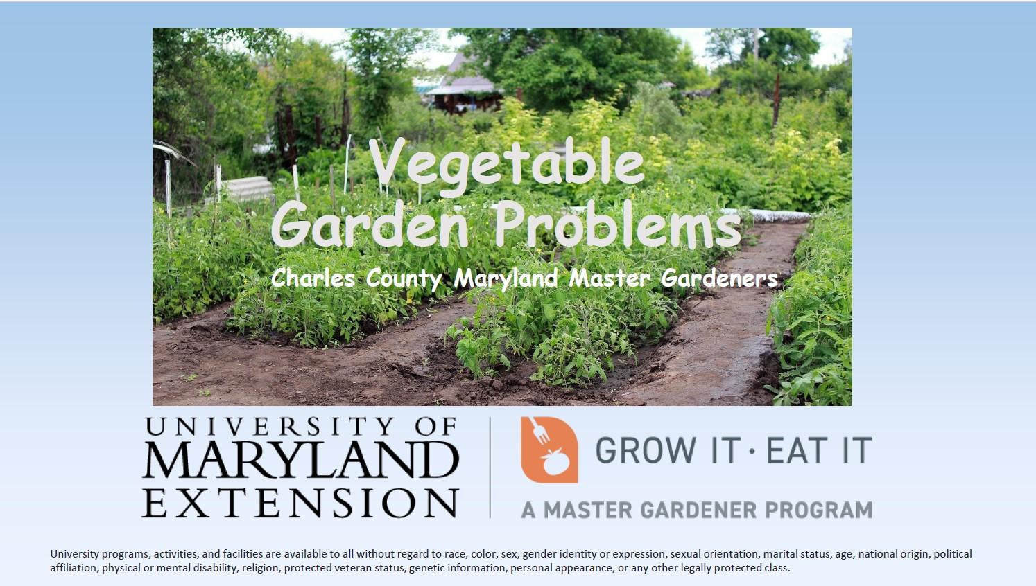 CCMG Vegetable Garden Problems Presentation