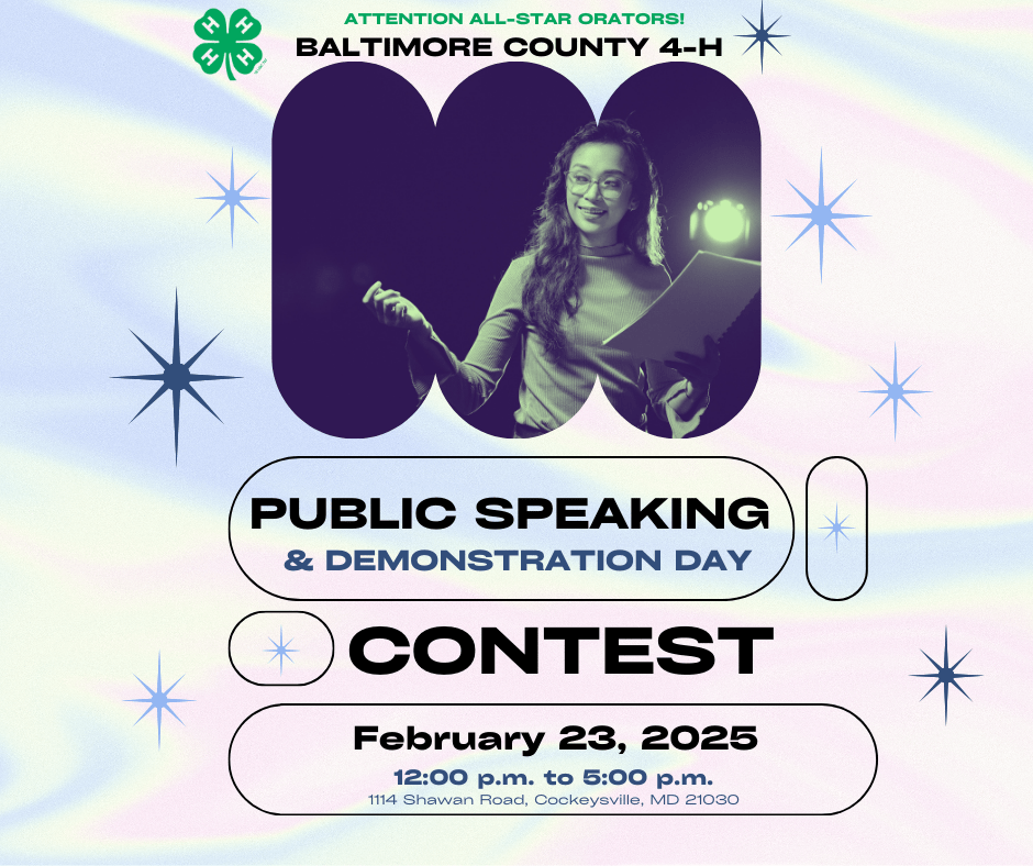 Public Speaking Contest - Baltimore County 4-H