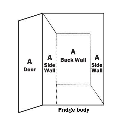 Diagram of the fridge body