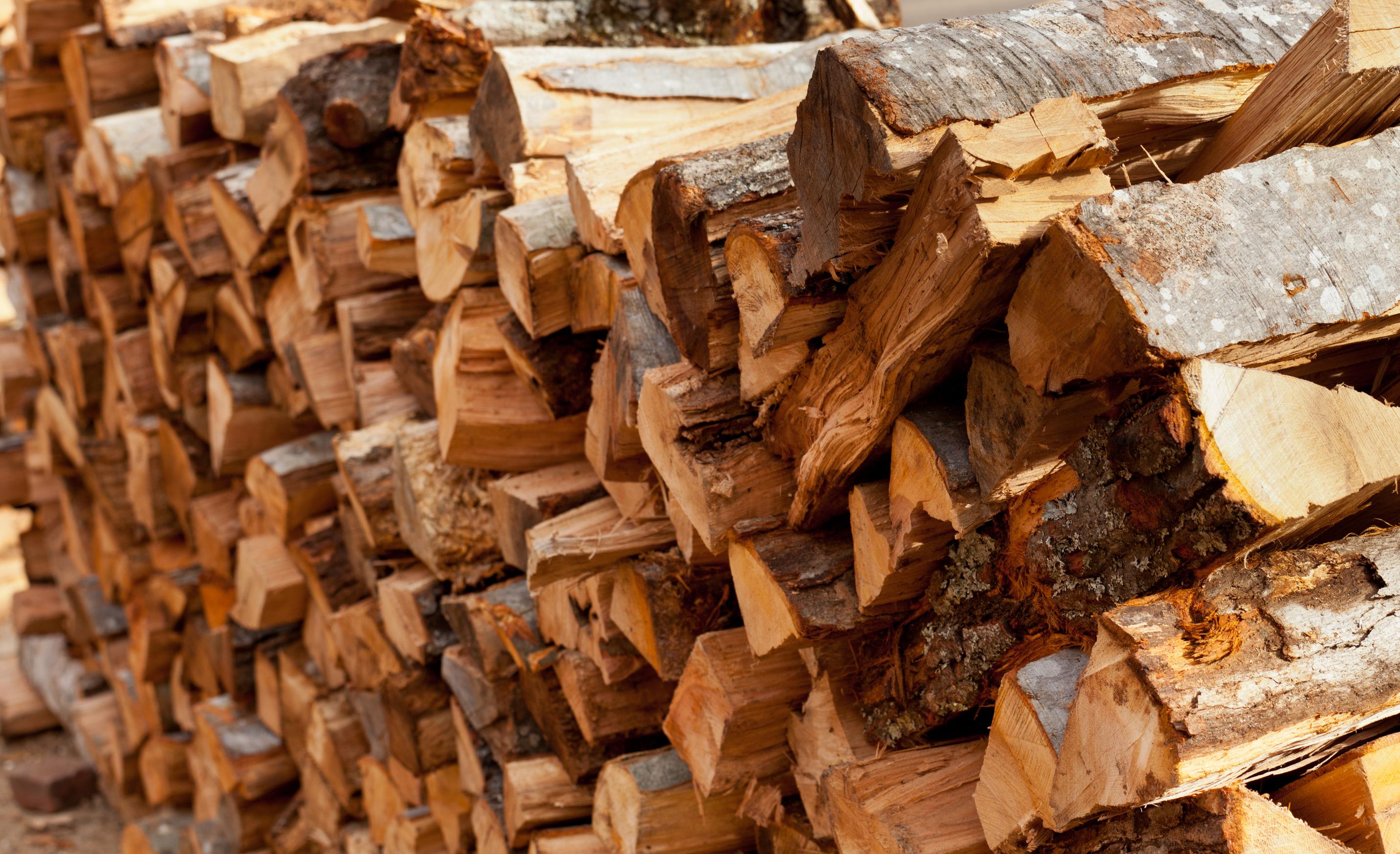 Stacked wood