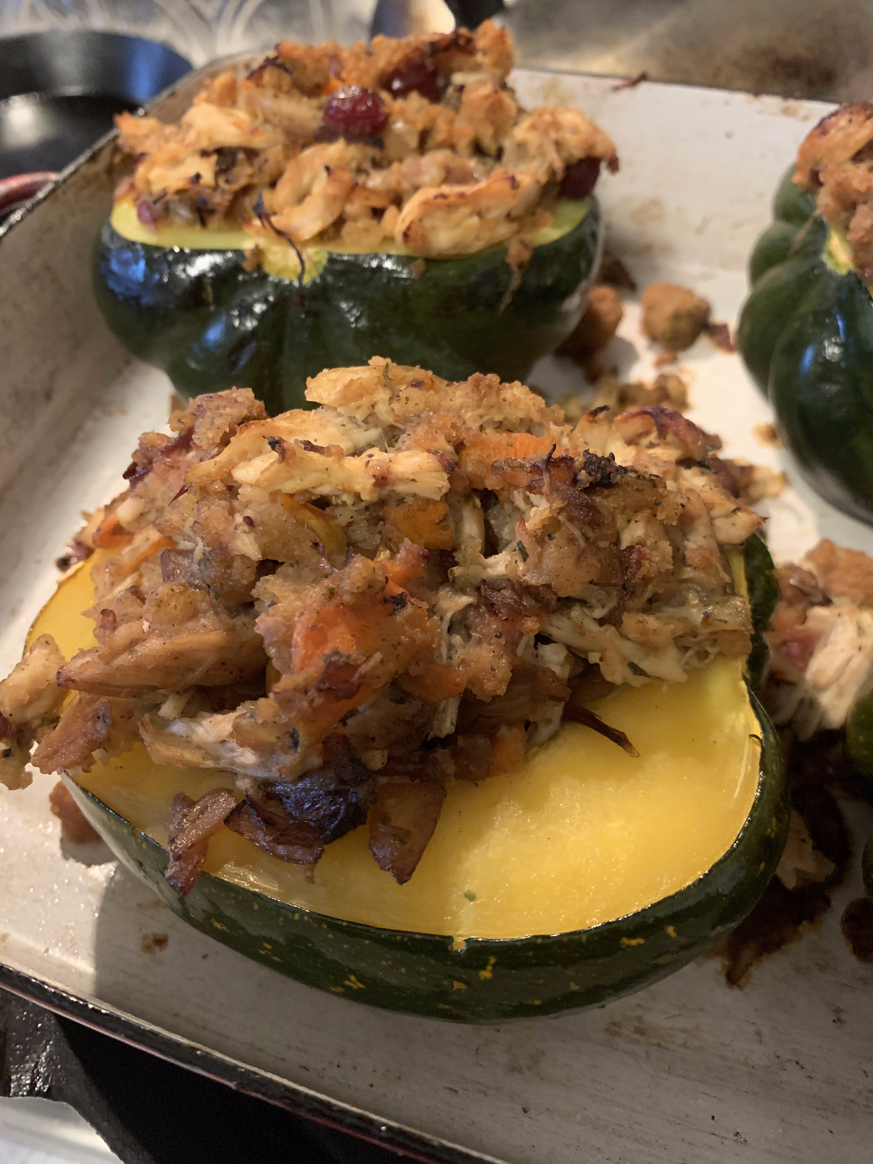 Turkey Stuffed Acorn Squash