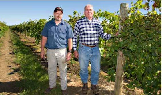 Family members standing in vineyard.  Photo: Edwin Remsberg