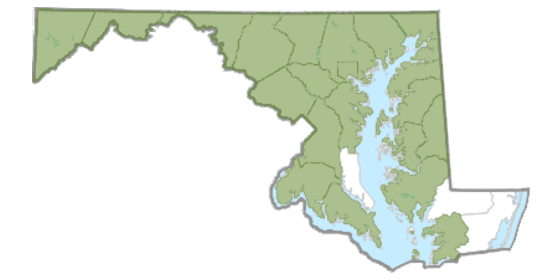 Reported distribution of Osage-orange in Maryland, from Maryland Biodiversity Project.