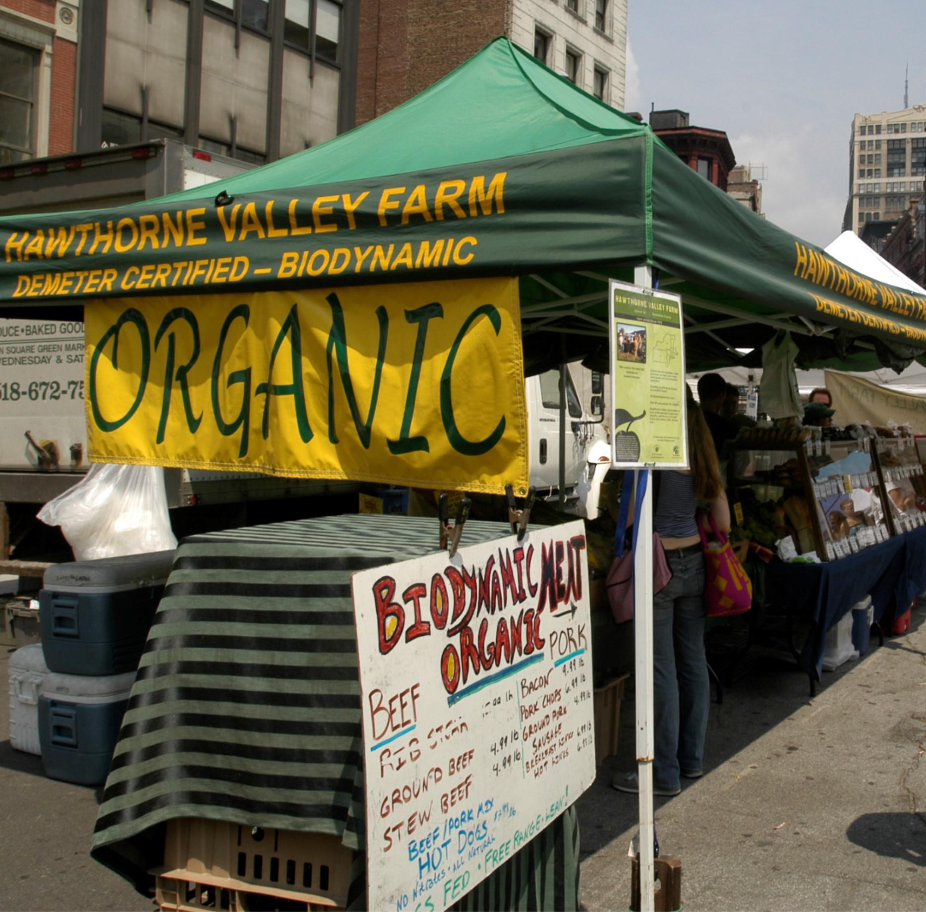 Farmers market booth