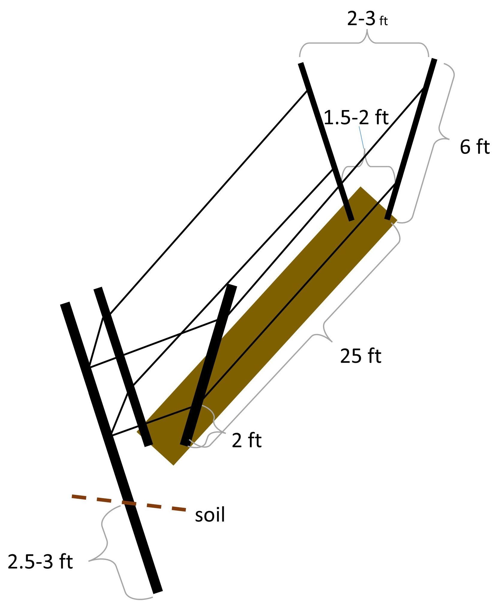 T trellis design and dimensions.