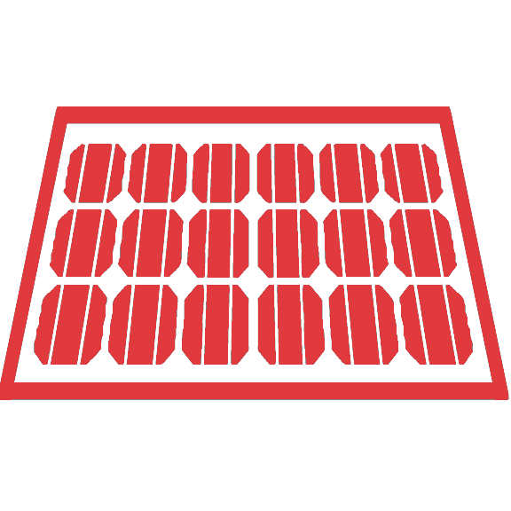 Solar Module Icon Red